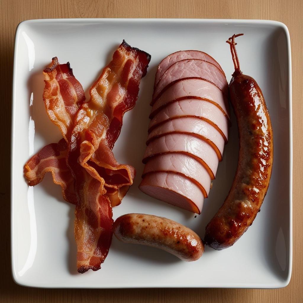 Bacon/ham or sausage