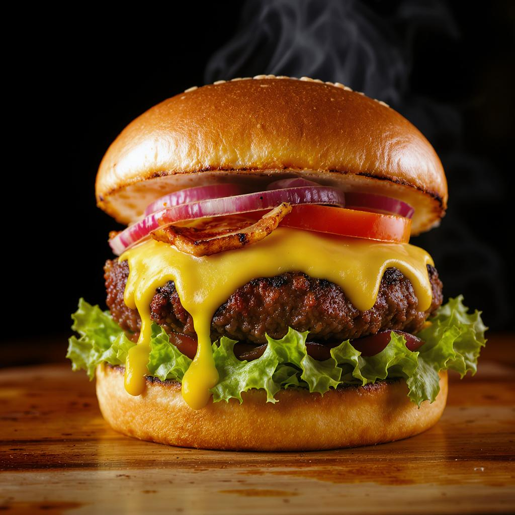 Burger with Side Salad