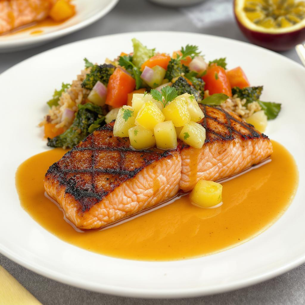 Grilled salmon