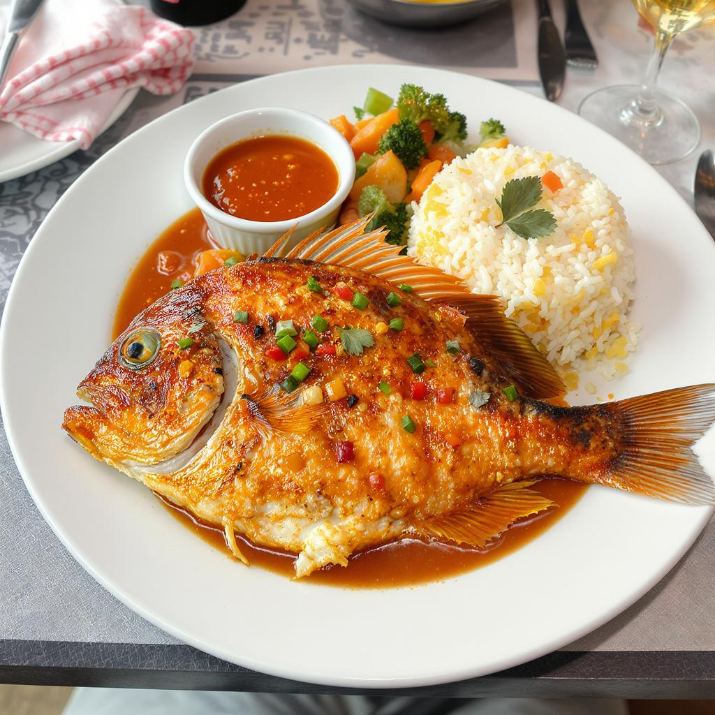 Whole snapper tropical